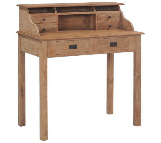 Bureau 90x50x100 Cm Bois De Teck Solide