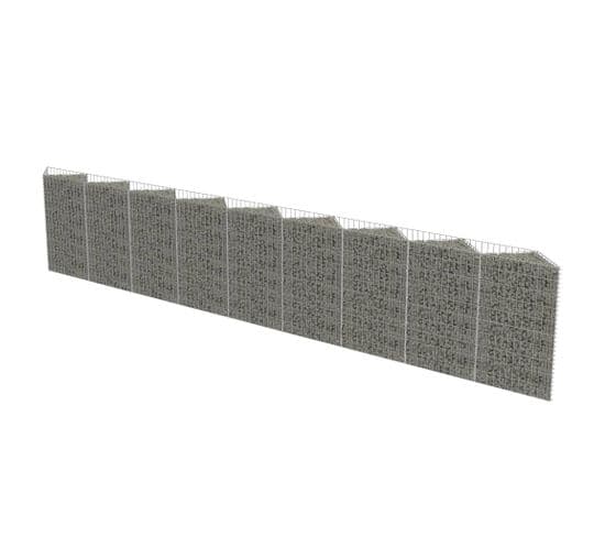 Mur De Gabion Acier Galvanisé 630 X 30 X 100 Cm