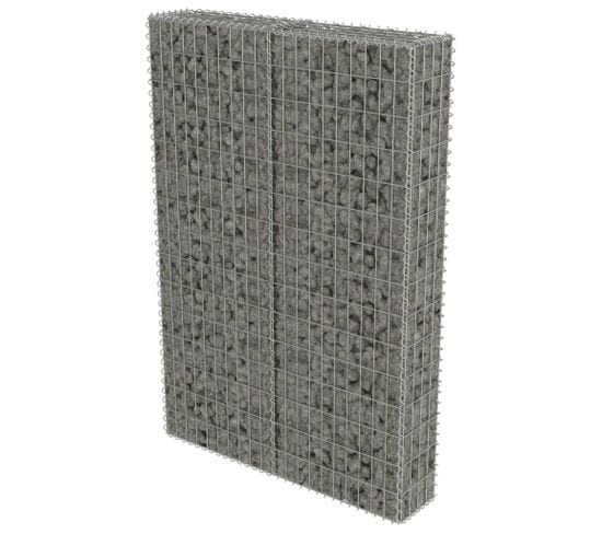 Mur à Gabion Avec Couvercles Acier Galvanisé 100 X 20 X 150 Cm