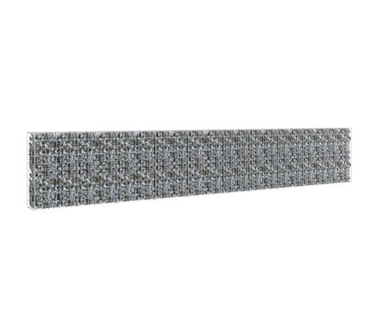 Mur à Gabion Avec Couvercles Acier Galvanisé 600 X 30 X 100 Cm