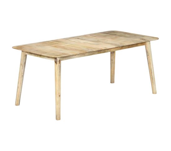 Table De Salle À Manger 180x90x76 Cm Bois De Manguier Massif