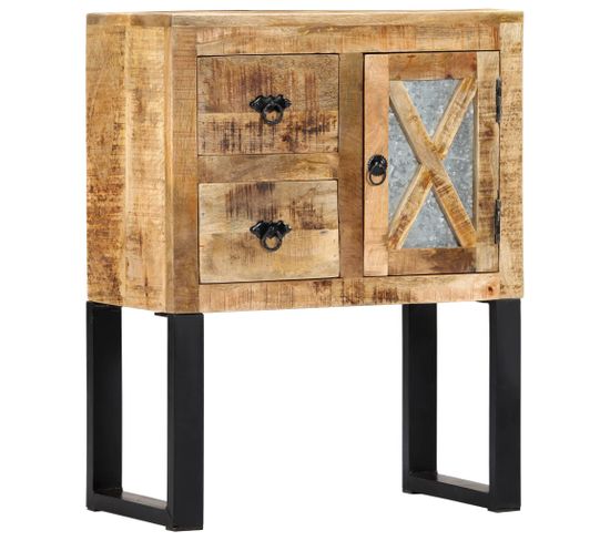 Buffet 60 X 30 X 76 Cm Bois De Manguier Massif