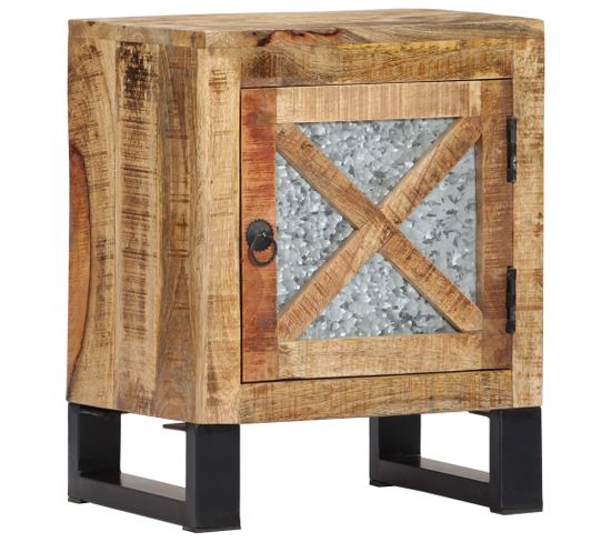 Table De Chevet 40 X 30 X 50 Cm Bois De Manguier Massif