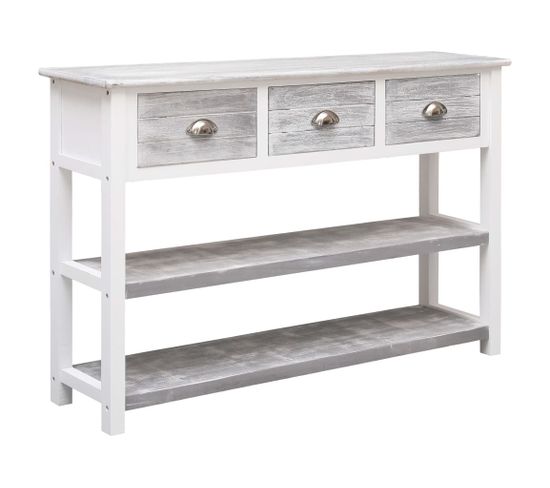 Buffet Antique Gris 115 X 30 X 76 Cm Bois