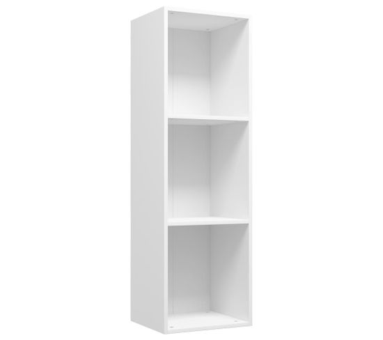 Bibliothèque/meuble TV Blanc 36x30x114 Cm Bois D'ingénierie