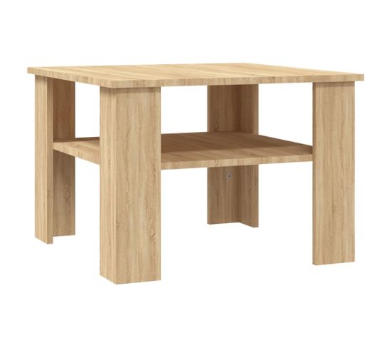 Table Basse Chêne Sonoma 60x60x42 Cm Aggloméré