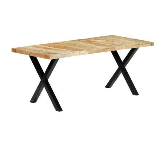 Table De Salle À Manger 180x90x76 Cm Bois De Manguier Massif