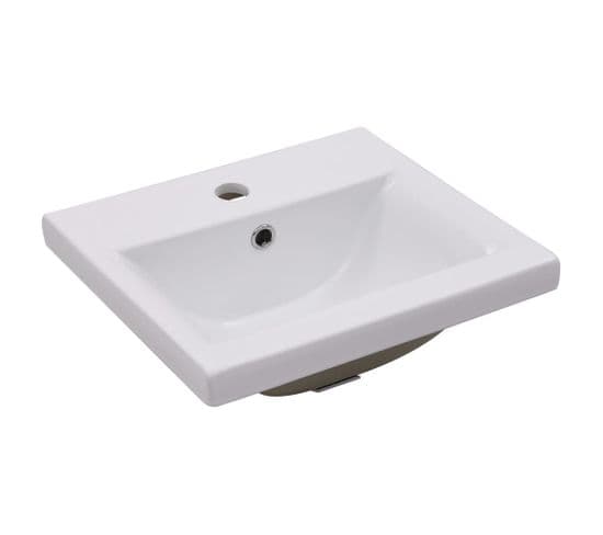 Lavabo Encastré 42 X 39 X 18 Cm Céramique Blanc