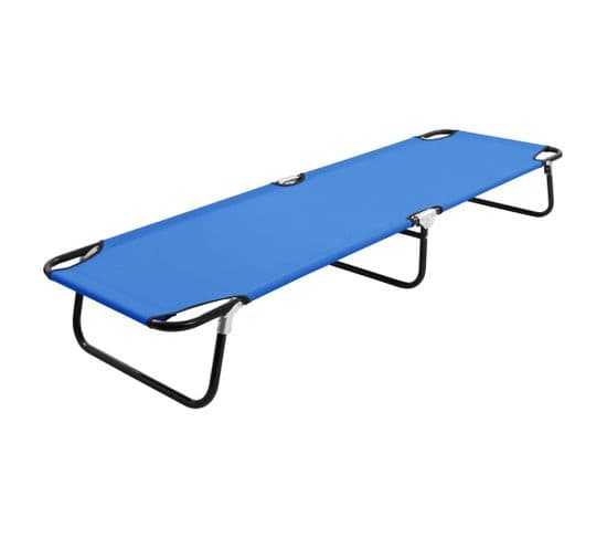 Chaise Longue Pliable Bleu Acier