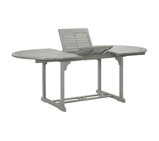 Table De Jardin Gris 200x100x75 Cm Bois D'acacia Massif