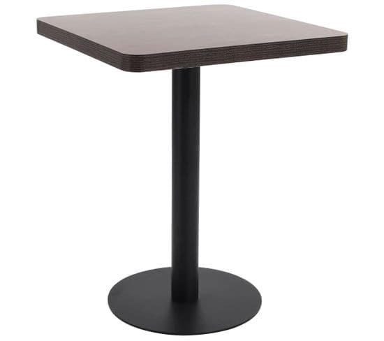 Table De Bistro Marron Foncé 60x60 Cm Mdf