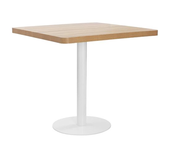 Table De Bistro Marron Clair 80x80 Cm Mdf