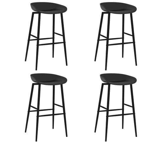 Chaises De Bar Lot De 4 Noir