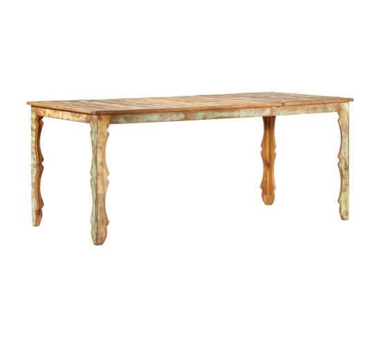 Table De Salle À Manger 180x90x76cm Bois De Récupération Solide