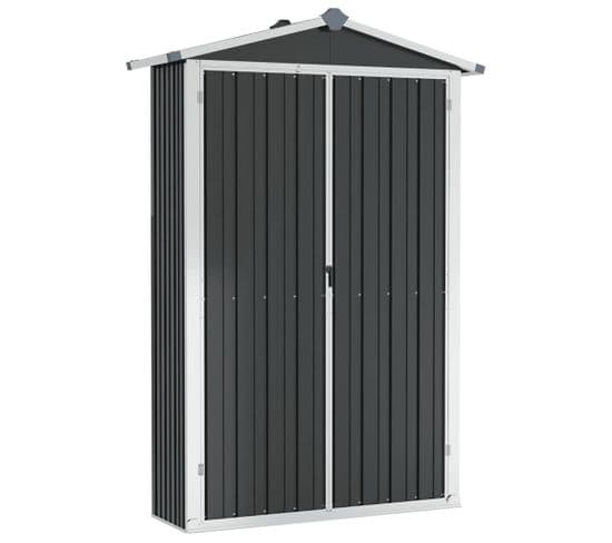 Abri De Jardin Anthracite 116x45x175 Cm Acier Galvanisé