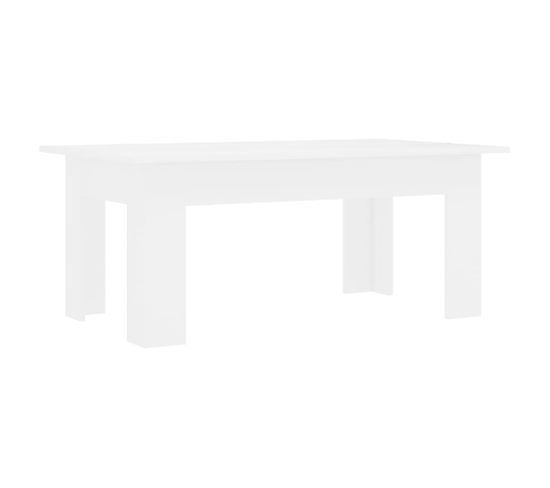 Table Basse Blanc 100x60x42 Cm Bois D'ingénierie