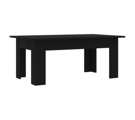 Table Basse Noir 100x60x42 Cm Aggloméré