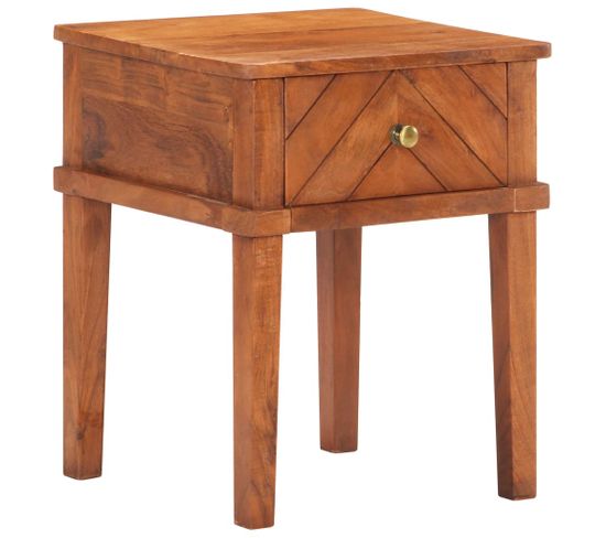 Table De Chevet 40x40x50 Cm Bois D'acacia Massif