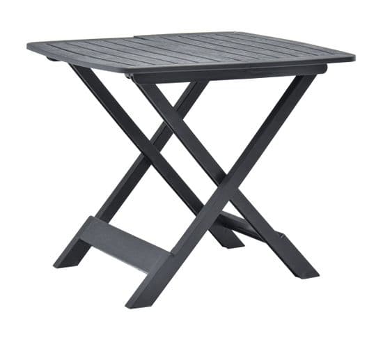 Table Pliable De Jardin Anthracite 79x72x70 Cm Plastique