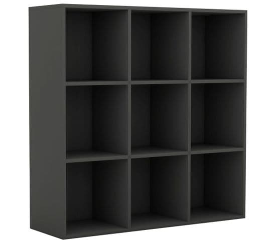 Bibliothèque gris 98x29x97,5 cm bois d'ingénierie