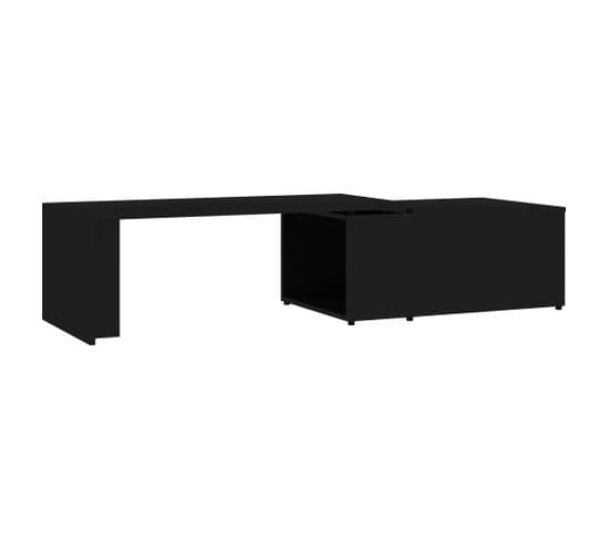 Table Basse Noir 150x50x35 Cm Aggloméré