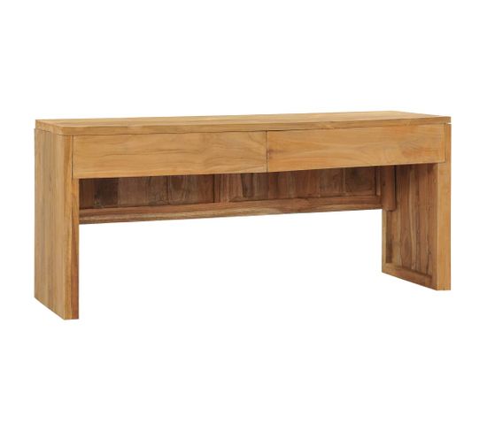 Meuble TV 100x35x45 Cm Bois De Teck Massif