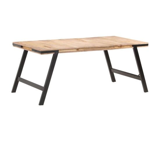 Table De Salle À Manger 180x90x76 Cm Bois De Manguier Massif