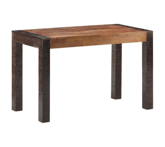 Table À Dîner 120x60x76 Cm Bois De Manguier Solide Brut