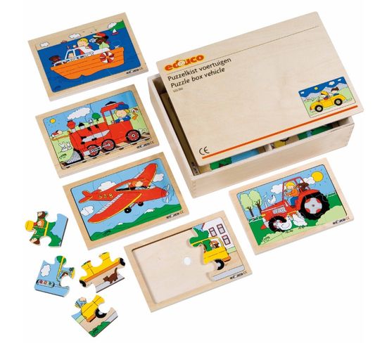 Boîte à Puzzles - Véhicules - Jeu Montessori