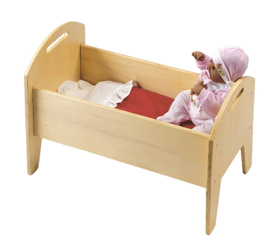 Mobilier Poupées, Lit Berceau En Bois - Jeu Montessori