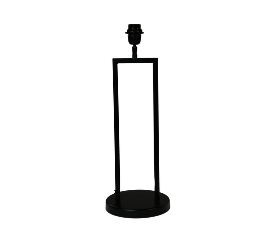 Lampe De Table - Métal - Thermolaqué Noir - 20x20x55 Cm