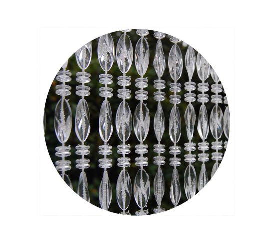 Rideau De Porte  En Perles Transparentes Elba 100 X 230 Cm