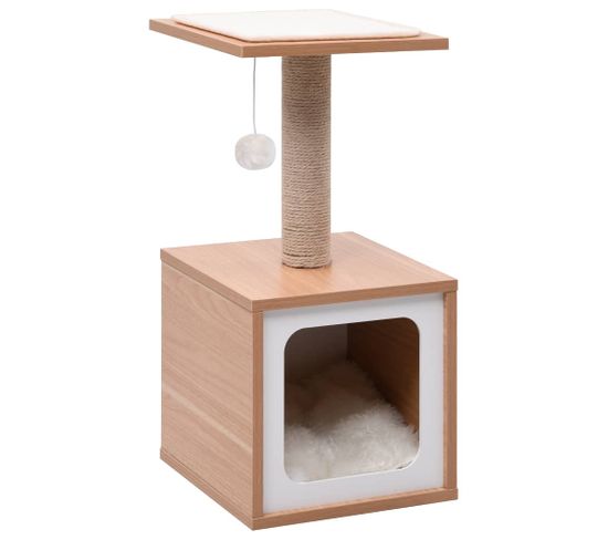 Arbre À Chat Avec Tapis À Gratter En Sisal 62 Cm