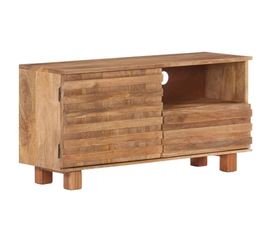 Meuble TV 90x30x45 Cm Bois De Manguier Massif