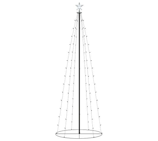 Arbre De Noël Cône 100 LED Blanc Chaud Décoration 70x180 Cm