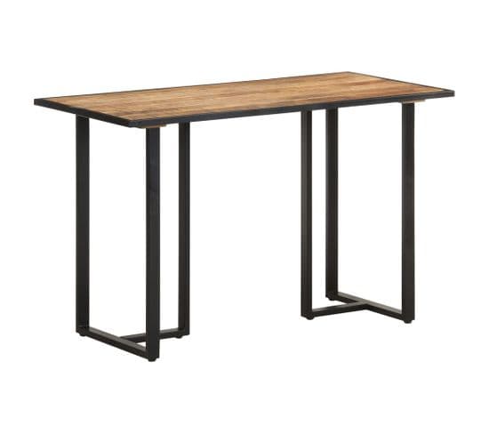 Table De Salle À Manger 120 Cm Bois De Manguier Brut