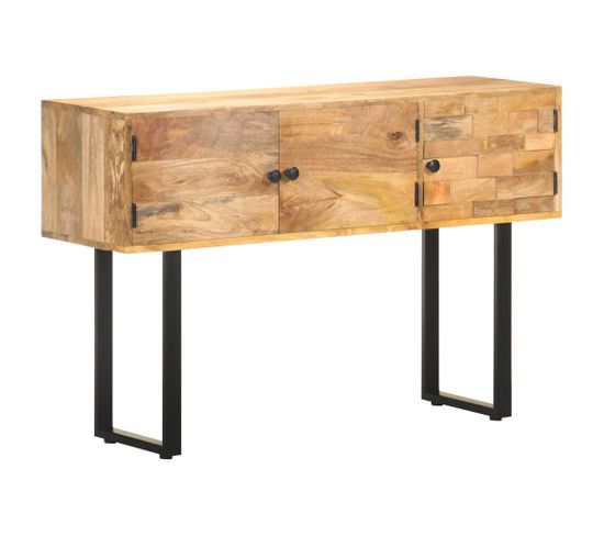 Buffet 116x35x75 Cm Bois De Manguier Massif