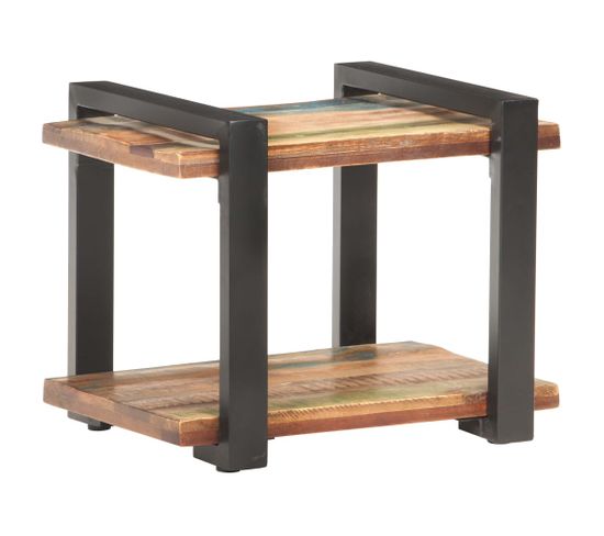 Table De Chevet 50x40x40 Cm Bois De Récupération Massif