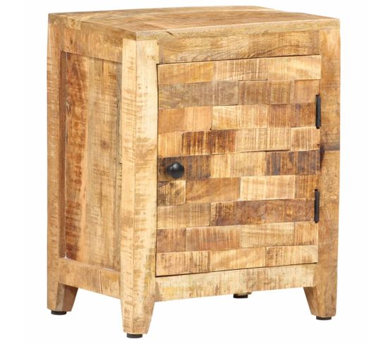 Table De Chevet 40x30x50 Cm Bois De Manguier Massif