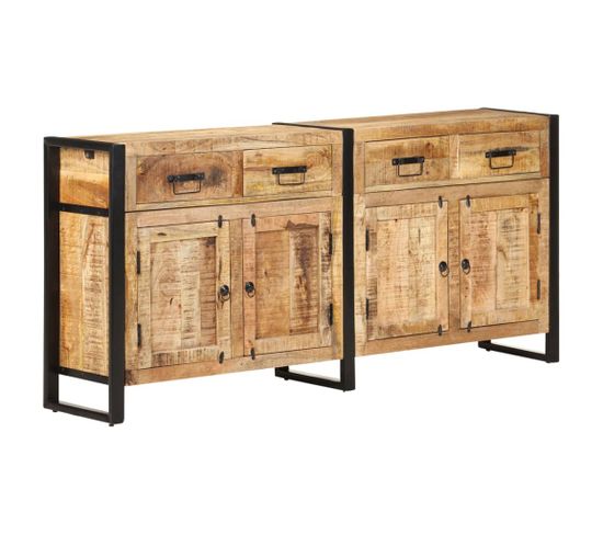 Buffet 172x35x80 Cm Bois De Manguier Massif