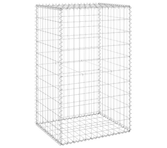 Mur En Gabion Avec Couvercles Acier Galvanisé 60x50x100 Cm