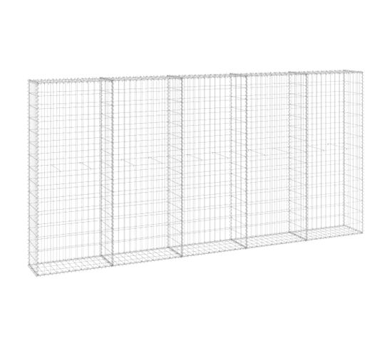 Mur En Gabion Avec Couvercles Acier Galvanisé 300x30x150 Cm