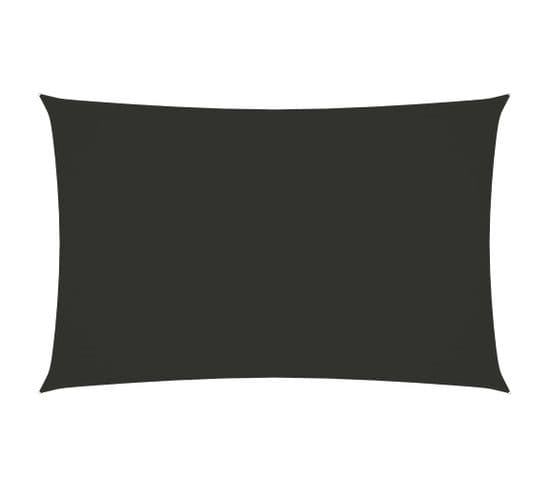 Voile D'ombrage Tissu Oxford Rectangulaire 4x7 M Anthracite