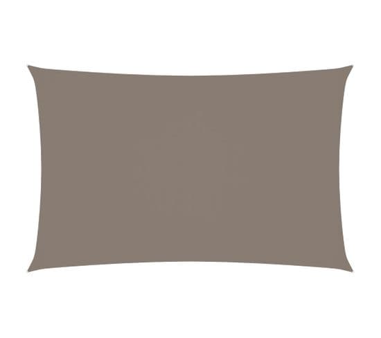 Voile D'ombrage Tissu Oxford Rectangulaire 3x6 M Taupe