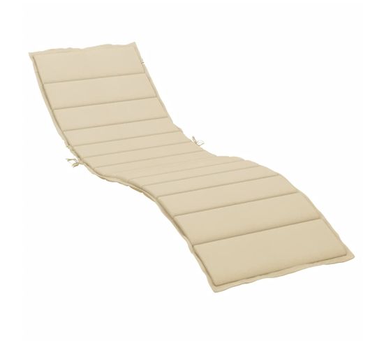 Coussin De Chaise Longue Beige 200x70x3 Cm Tissu Oxford