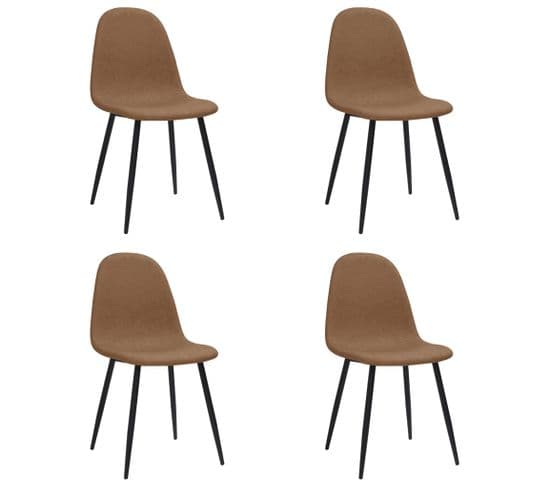 Chaises à Manger Lot De 4 45x53,5x83 Cm Marron Foncé Similicuir