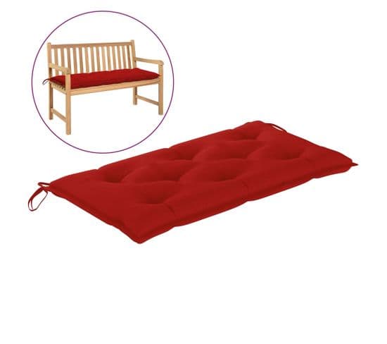 Coussin De Banc De Jardin Rouge 100x50x7 Cm Tissu Oxford