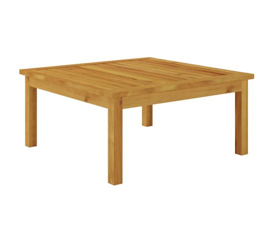 Table basse De Jardin 63x63x30 Cm Bois Solide D'acacia