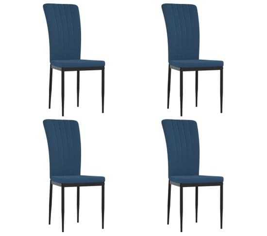 Chaises à Manger Lot De 4 Bleu Velours