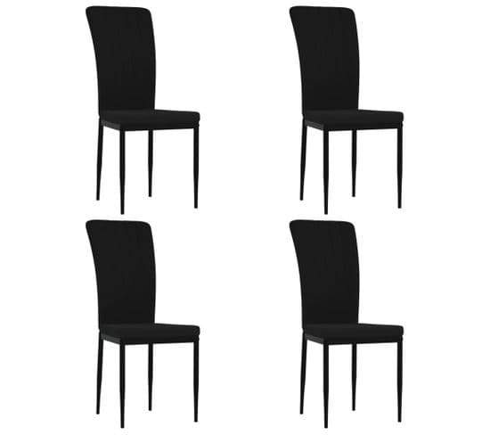 Chaises à Manger Lot De 4 Noir Velours